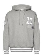 Les Deux Varsity Hoodie Tops Sweatshirts & Hoodies Hoodies Grey Les De...