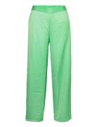 Slfdesiree Mw Pant B Bottoms Trousers Wide Leg Green Selected Femme
