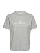 Penny Print Tee Tops T-shirts & Tops Short-sleeved Grey HOLZWEILER