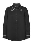 Dais Stitch Shirt Tops Shirts Long-sleeved Black HOLZWEILER