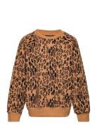 Basic Leopard Sweatshirt Tops Sweatshirts & Hoodies Sweatshirts Brown ...
