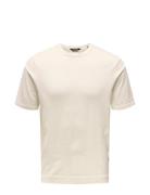 Onswyler Life Reg 14 Ss Knit Tops T-Kortærmet Skjorte White ONLY & SON...