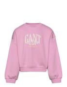 Gant Usa Voluminous C-Neck Tops Sweatshirts & Hoodies Sweatshirts Pink...