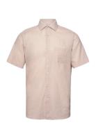 Bs Gandia Casual Modern Fit Shirt Tops Shirts Short-sleeved Cream Bruu...