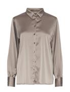 Yaspella Ls Shirt S. Noos Tops Shirts Long-sleeved Beige YAS