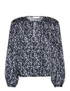 2Nd Chaya - Drapy Twill Print Tops Blouses Long-sleeved Multi/patterne...
