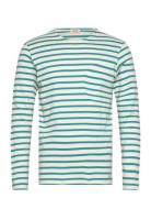 Striped Breton Shirt Héritage Tops T-Langærmet Skjorte Green Armor Lux