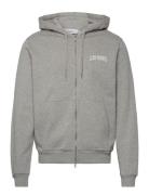 Blake Zipper Hoodie Tops Sweatshirts & Hoodies Hoodies Grey Les Deux