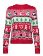 Vmxmasmix Ls O-Neck Pullover Xmas Tops Knitwear Jumpers Red Vero Moda