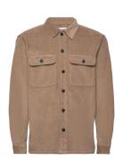 Slhloose-Dan Cord Overshirt O Tops Overshirts Beige Selected Homme