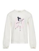 Artwork Longsleeve Tops T-shirts Long-sleeved T-Skjorte White Tom Tail...