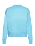 Knit With Round Neck Tops Knitwear Jumpers Blue Coster Copenhagen