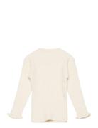 Nmfvianna Ls Slim Knit N Tops T-shirts Long-sleeved T-Skjorte Cream Na...