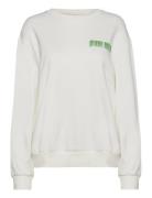 Entour Ls Sweat Print 7039 Tops Sweatshirts & Hoodies Sweatshirts Whit...