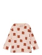 Top Dogs Aop Tops T-shirts Long-sleeved T-Skjorte Pink Lindex
