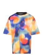 T Shirt Wide Aop Tops T-Kortærmet Skjorte Multi/patterned Lindex