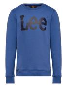 Wobbly Graphic Bb Crew Tops Sweatshirts & Hoodies Sweatshirts Blue Lee...