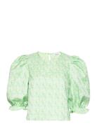 Dorianmd Top Tops Blouses Short-sleeved Green Modström