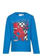 Long-Sleeved T-Shirt Tops T-shirts Long-sleeved T-Skjorte Blue Spider-...