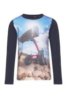 T-Shirt L/S Tops T-shirts Long-sleeved T-Skjorte Multi/patterned Minym...
