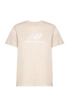 New Balance Jersey Stacked Logo T-Shirt Sport T-shirts & Tops Short-sl...