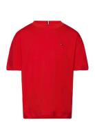 Essential Tee Ss Tops T-Kortærmet Skjorte Red Tommy Hilfiger