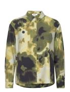 Mschdaniella Diena Shirt Aop Tops Shirts Long-sleeved Khaki Green MSCH...