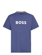 T-Shirt Rn Tops T-Kortærmet Skjorte Blue BOSS