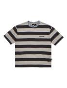 Stripe Tee Yth Tops T-Kortærmet Skjorte Grey Quiksilver