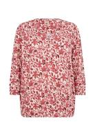 Sc-Felicity Aop Tops Blouses Long-sleeved Red Soyaconcept