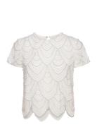 Yascalla Ss Top S. - Celeb Tops Blouses Short-sleeved White YAS