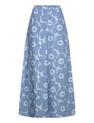 Kohti Unikko Bottoms Trousers Wide Leg Blue Marimekko