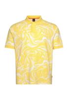 Pe_Alloverocean Tops Polos Short-sleeved Yellow BOSS