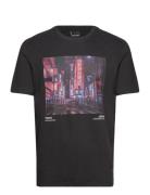 Onslex Life Reg Photoprint Ss Tee Tops T-Kortærmet Skjorte Black ONLY ...