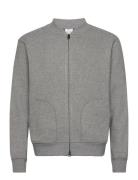 Wool-Blend Bomber Sweatshirt Tops Sweatshirts & Hoodies Sweatshirts Gr...