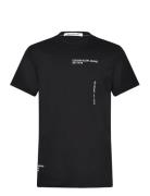 Multiplacement Text Tee Tops T-Kortærmet Skjorte Black Calvin Klein Je...