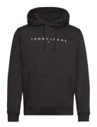 Tjm Reg Linear Logo Hoodie Ext Tops Sweatshirts & Hoodies Hoodies Blac...