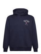 Bt-Arched Varsity Hoody-B Tops Sweatshirts & Hoodies Hoodies Navy Tomm...