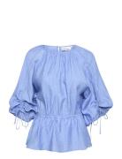 Nomakb Blouse Tops Blouses Long-sleeved Blue Karen By Simonsen