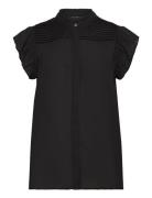 Camillabbnicole Shirt Tops Blouses Short-sleeved Black Bruuns Bazaar