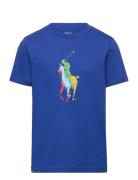 Big Pony Cotton Jersey Tee Tops T-Kortærmet Skjorte Blue Ralph Lauren ...
