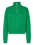 Fleece Half-Zip Pullover Tops Sweatshirts & Hoodies Sweatshirts Green ...