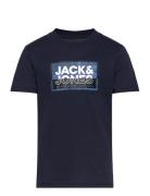 Jcologan Tee Ss Crew Neck Ss24 Jnr Tops T-Kortærmet Skjorte Navy Jack ...