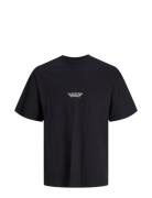 Jorvalencia Back Tee Ss Crew Neck Tops T-Kortærmet Skjorte Black Jack ...