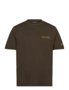 Collegiate T-Shirt Tops T-Kortærmet Skjorte Khaki Green Lyle & Scott