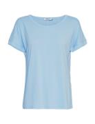Mschfenya Modal Tee Tops T-shirts & Tops Short-sleeved Blue MSCH Copen...