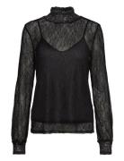 Lr-Eva Tops Blouses Long-sleeved Black Levete Room