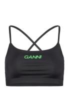 Active Jersey Core Sport Bras & Tops Sports Bras - All Black Ganni