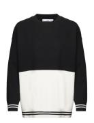 Bicolour Knit Sweater Tops Sweatshirts & Hoodies Sweatshirts Black Man...