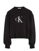 Iridescent Ck Logo Cn Sweatshirt Tops Sweatshirts & Hoodies Sweatshirt...
